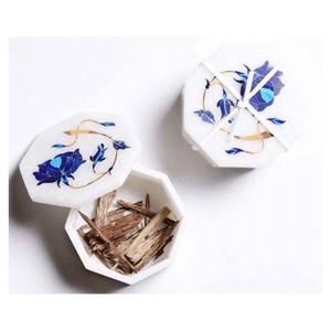 Octagonal White Marble Inlay <b>Small</b> <b>Boxes</b> - Product Image 1