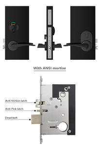 אורביטה 2024 S3479A צבע שחור דגם חדש של מלון מנעול דלת חדר ללא מפתח עם כרטיס לוגו מלון חכם לדלת עץ - Product Image 5