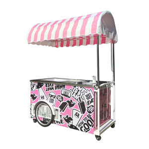 <strong>Ice</strong> <strong>Cream</strong> Vending <strong>Cart</strong> for Sale Concession Snack Food Push <strong>Cart</strong> Mobile Selling <strong>Cart</strong> - Product Image 6