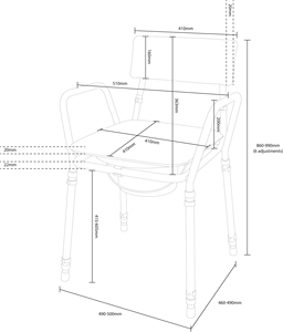 Asiento de Inodoro Portátil Ajustable en Altura, Silla de Inodoro para Personas Mayores, Venta al Por Mayor - Product Image 4