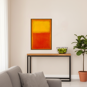 Rothko Inspired <b>Canvas</b> Art Print: Vibrant Orange & Yellow Abstract,GOLD <b>FRAMED</b> <b>CANVAS</b> - Product Image 3