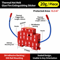 Autocollant d'extincteur aérosol 20G, patch auto-adhésif de suppression automatique d'incendie, vente chaude en usine