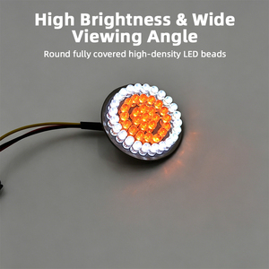 Panneau d'ampoules de clignotants LED pour moto Harley, lampe indicatrice universelle modifiée, pièces de rechange - Product Image 4