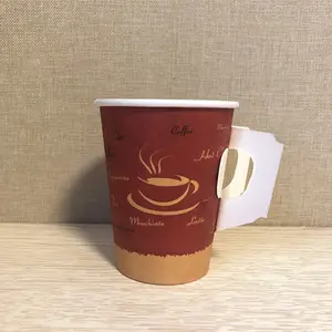 Custom Printed Disposable Eco Friendly 8boz Hot Drink Butterfly Paper Cup Custom Coffee Paper Cups