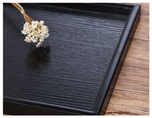Direktverkauf ab Werk Japanisches Koreanisches Geschirr Schwarzes Holztablett Rechteckiger Holz-Teeteller für Küche Wohnzimmer Klassisch - Product Image 6