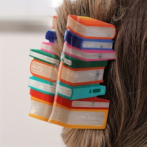 Barrettes à cheveux en acrylique ondulé de style coréen <span class=keywords><strong>2026</strong></span>, pinces à cheveux en forme de griffe, couleur assortie, accessoires de mode pour cheveux, vente en gros - Product Image 2