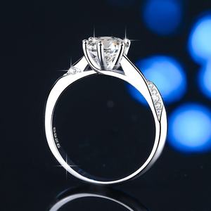 Bague Couronne Psychic Moissanite 50 Points/1/2/3 Carats Argent Sterling S925 Plaqué Blanc Vente Chaude Transfrontalière pour Femmes - Product Image 3