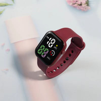 Montre LED numérique électronique pour enfants, garçons et filles, avec logo personnalisé, couleur bonbon, carrée, sportive, pas chère