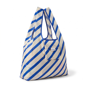 Tote <b>Bags</b> <b>Foldable</b> Ripstop Nylon <b>Shopping</b> <b>Bag</b> Diagonal Stripe Reusable Grocery <b>Bag</b> Custom Logo OEM ODM BSCI - Product Image 3