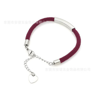 Bracelets de charme tendance en corde tressée en forme de cœur, bijoux de couple, cadeau pour la Saint-Valentin, anniversaire, étudiants - Product Image 5