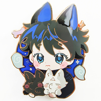 Fabricant chinois de badges en métal perlé scintillant, badges d'anime personnalisés, épingles en émail doux ou dur