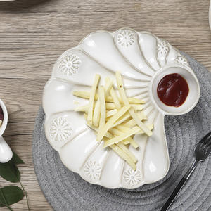 Assiette à dessert de style baroque français, assiette à soupe occidentale, plateau en céramique européen - Product Image 2