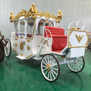 Chariot de Mariage Impérial de Luxe Classique Blanc de Haute Qualité pour Décoration de Fête, Chariot de Transport de Style Contes de Fées - Product Image 2