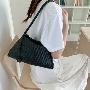 Thanh Lịch Đa Năng Chất Lượng Cao PU Pháp-Phong Cách Niche Dệt Mô Hình Vai Túi Dây Kéo Đóng Cửa Thời Trang Cho Tất Cả Các dịp - Product Image 4