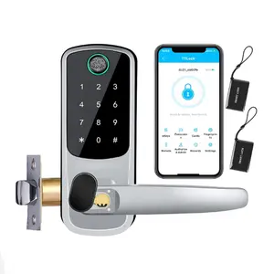 Ttlock điều khiển từ xa mật khẩu vân tay điện tử bên ngoài khóa cửa văn phòng nhà cửa gỗ an toàn ổ khóa thông minh