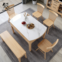 Table à manger pliante en bois, design moderne, fabrication industrielle, meilleur prix, sur mesure, stock important, prête à être expédiée, meubles pour la maison.