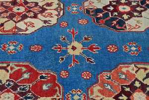 Precio al por mayor 8x10ft Blue Kazak Oushak Alfombra anudada a mano Diseño floral moderno para sala de estar Ejercicio Oración Picnic Mejor - Product Image 5