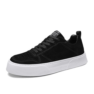 Chaussures décontractées pour hommes XuanWu, best-seller printemps/été, tendance rayée, respirantes, à semelle épaisse, en cuir véritable, à lacets - Product Image 5