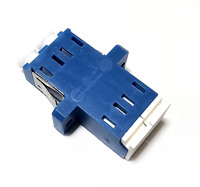 Adaptateur fibre optique LC/UPC vers LC/UPC monomode duplex avec obturateur interne et bride