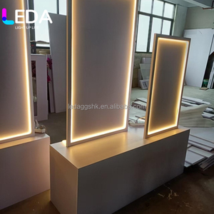 LEDA ขายส่งฉากหลังงานแต่งงานอะคริลิคแบบมีกรอบ LED สวยงาม แผงพื้นหลังเรียบแสงไฟ PVC สำหรับพิธีแต่งงาน - Product Image 3
