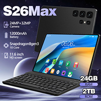 Tablette portable élégante et luxueuse S26Max, quatre couleurs tendance, dotée d'un processeur multi-cœurs, facile à transporter
