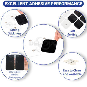 Tampon de massage auto-adhésif personnalisé Stimuler électrodes bouton 5x5 cm électrodes <span class=keywords><strong>Compex</strong></span> Ems électrode forte collante pour les muscles - Product Image 2