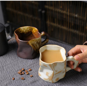 Taza de Café de Cerámica Japonesa Vintage Hecha a Mano, Ecológica, con Diseño Moteado, para Regalos Empresariales - Product Image 4