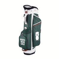 Sac de golf haut de gamme en cuir PU personnalisé avec fermeture éclair, logo brodé, résistant à l'eau