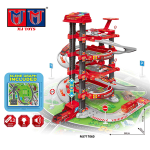 Nuovo Giocattolo 2 in 1: Parcheggio Rotante con Elevatore e Pista per Auto, Set Giocattolo di Traffico Ferroviario per Bambini - Product Image 3