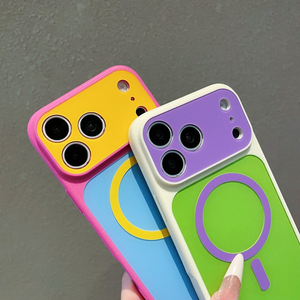 Candy Colorful Phone Case for 18 Pro Max 17 Pro Max 16 15 11 12 13 14 Back Cover Big View Window Camera Protector Funda Forros - Product Image 3