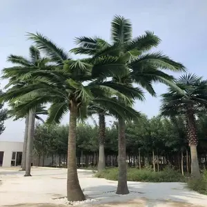 Kunstmatige Tropische Ultraviolet-Proof Koning Kokospalm Plant Kokosvruchten Synthetische Grote Palmplanten