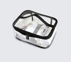 Wholesale Stylish PVC Zipper Skincare Pouch Large Capacity Custom Logo Printed Makeup <strong>Bag</strong> ODM <strong>Cosmetic</strong> <strong>Bag</strong> Stylish <strong>Manufacturer</strong> - Product Image 1
