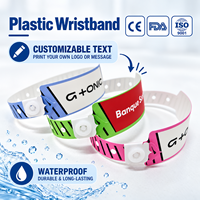Gelang Plastik Kustom Produsen untuk Pesta, Acara Olahraga, Sekali Pakai, Dapat Disesuaikan, Lembut, PP, ID, untuk Dewasa