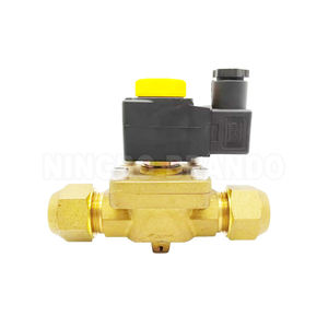 1090/6 Flare (SAE) 3/4 Zoll <span class=keywords><strong>2</strong></span>-Wege Normalerweise Geschlossenes Kühlschrank-Magnetventil für HVAC-Kühlräume 24VDC 110VAC 220VAC - Product Image 1