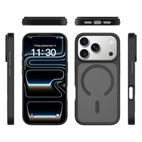Protection de téléphone en TPU+PC anti-chute, anti-empreintes digitales, magnétique puissant N52, finition mate de luxe, pour 18/17/16 Pro Max, minimaliste