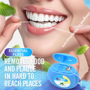사용자 정의 100M 로고 구강 관리 스트링 치실 치아 청소를위한 민트 향과 자연 친환경 치과 치실 - Product Image 6