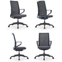 Chaise de bureau ergonomique en maille avec design moderne, hauteur réglable manuellement, pour la maison, le bureau, l'hôtel et l'atelier