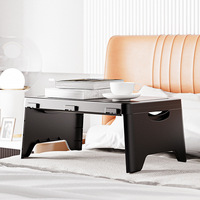 Bureau d'ordinateur portable pliable, multifonction, portable, pour la maison, le bureau, le lit, la lecture, le travail, la nourriture, le rangement, facile à transporter