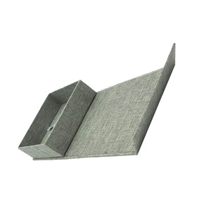 Tùy Chỉnh Chất Lượng Cao Sang Trọng Vải Lanh Từ Cuốn sáu-Hình Dạng Hộp Giấy Cho Quần Áo Bao Bì Lá Vàng In Ấn Cứng Nhắc Hộp - Product Image 6