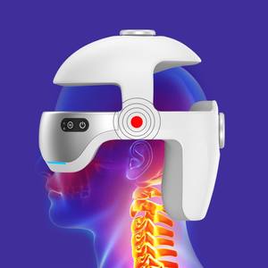 Массажер для головы с беспроводной зарядкой, устройство для снятия симптомов боли в мышцах головы и шеи, встроенный литиевый аккумулятор - Product Image 3