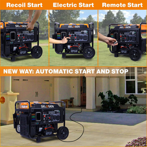 Generador Portátil Trifásico de 7800W 7.8KW 7.8KVA con Tecnología Silenciosa para Respaldo Doméstico, Construcción, Camping, Monofásico HSAMZ - Product Image 2