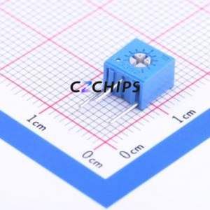 Resistencia/Potenciómetro Ajustable 3362X-1-101LF, Componente de Orificio Pasante (THT)-3P, 7x6.6mm, 100 Ohmios, 10%, 500mW, 100ppm ℃ - Product Image 1