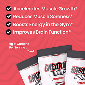 Bonbons gélifiés à la créatine monohydrate sans sucre pour adultes - Certifiés Halal - Marque privée - Complément pré-entraînement pour la croissance musculaire - Product Image 4