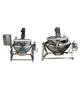 Ace 200 Liter Jam Electric Stirring Pot Steam Jacketed Kettle With Stirrer Chicken Cooking Machine