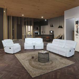 Luxury Modern Comfortable Adjustable Living Room Recliner Sofa Set with <b>Console</b> and Bluetooth Speaker - Product Image 3