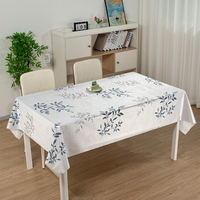 Nappe de table RNPT Platinum Luxury White Small Floral, résistante à l'huile, nettoyable, pour cuisine, nappe en PVC gaufré, facile à nettoyer
