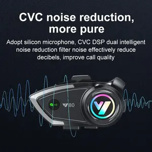 Auriculares Inalámbricos para Casco de Motocicleta con Bluetooth V5.3, Manos Libres, Llamadas, Música, Auriculares Impermeables para Motociclistas - Product Image 3