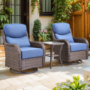 Cojín Personalizado para Silla de Exterior, Azul Marino, Esponja, Respaldo y Asiento, Resistente al Agua, Rectangular, para Sofá Individual, Muebles de Patio - Product Image 4