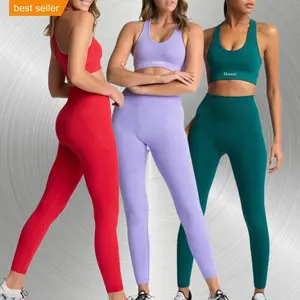 Green Lots Of Colors Women Sin Costura Leggings Seamless Yoga Set