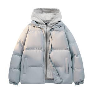 Veste courte en duvet d'eider blanc brillant, nouvelle collection hiver 2025, style décontracté ample pour homme - Product Image 2